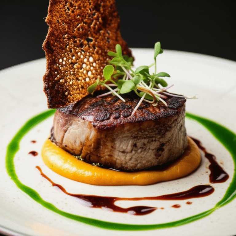 Inovação com Tradição Prato moderno com ingredientes e técnicas da culinária ancestral.