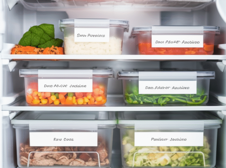 Armazenamento Seguro de Alimentos Recipientes herméticos com sobras armazenadas na geladeira