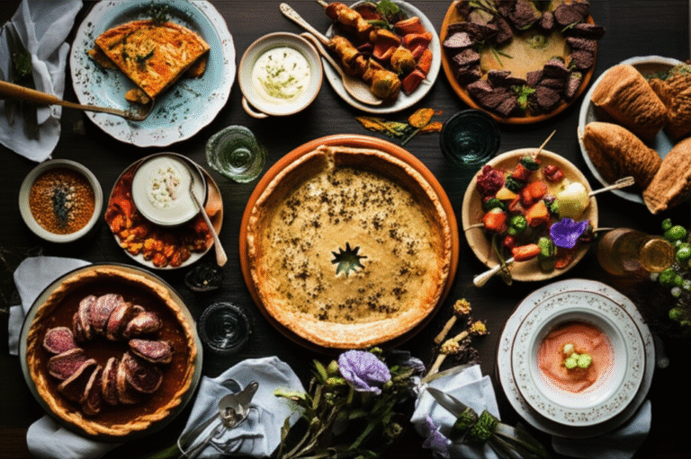 Banquete de Sabores Esquecidos Pratos de comida antiga com um toque moderno