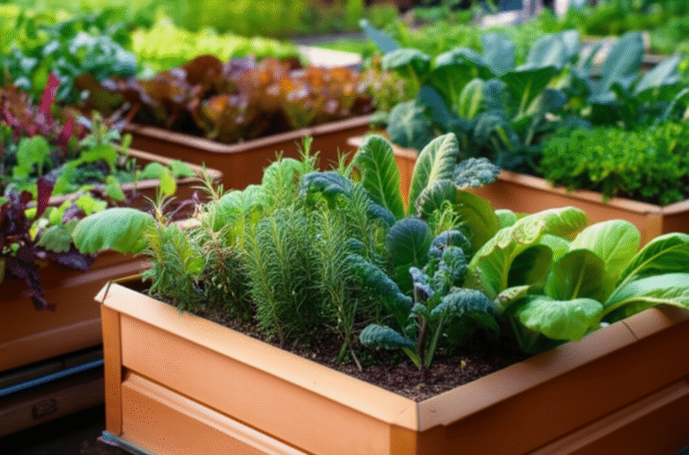Cultivo Doméstico: Conectando-se com a Natureza Horta urbana com variedade de vegetais frescos