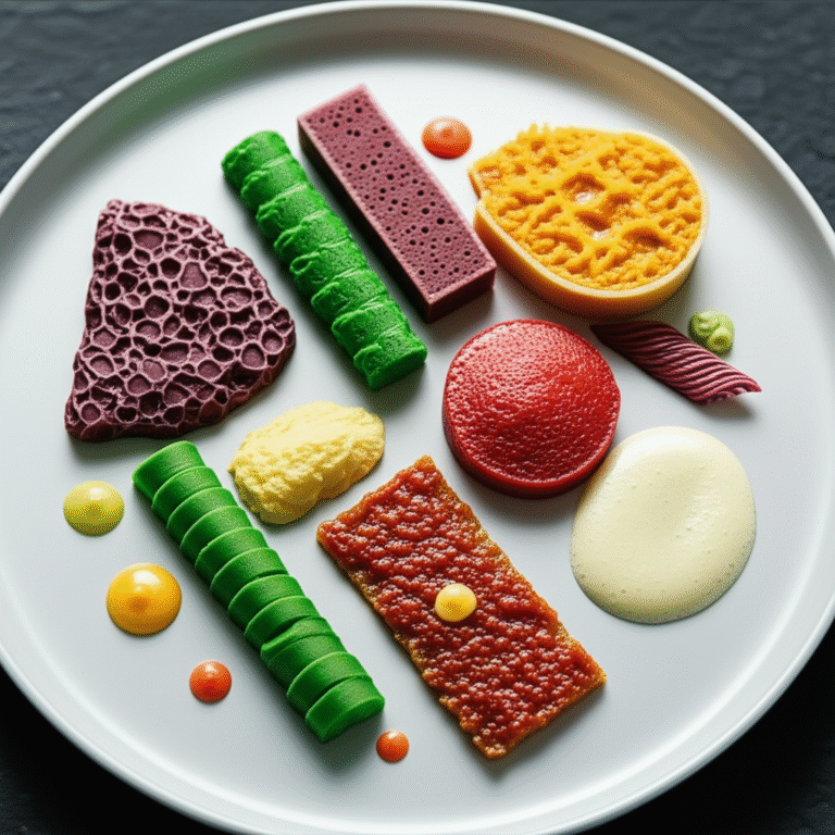 Alimentos Personalizados Impressos em 3D Prato com alimentos impressos em 3D